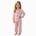 thumbnail image 3 of CAUYDY 12M 18M 24M 1T 2T Toddler Girl Pjs Newborn Sleepwear Fall Winter Long Sleeved Top and Elastic Waist Pants 2 Piece Comfy Set Baby Clothes for Girls Sizes 18-24 Months,Orange, 3 of 9