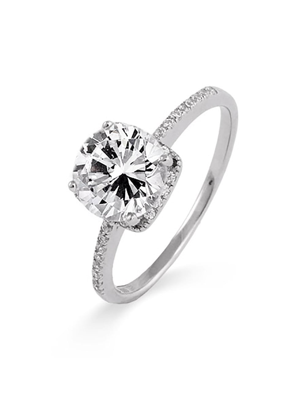 3.85 Carat D-Color Fancy Shape Solitaire Engagement Ring In 925 Sterling Silver 