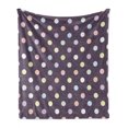 thumbnail image 1 of Baby Shower Soft Flannel Fleece Throw Blanket, Colorful Dots Pattern with Rainbow Tone Composition Themed Illustration, Cozy Plush for Indoor and Outdoor Use, 70" x 90", Multicolor, by Ambesonne, 1 of 6