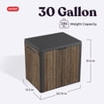 thumbnail image 2 of Keter Signature Everwood 30 Gallon Resin Outdoor Storage Box and Patio Furniture Side Table for Pool and Garden Accessories, Walnut, 2 of 10