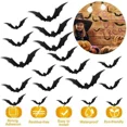 thumbnail image 5 of 140X Bats Wall Decor, 3D Bat Halloween Decoration Stickers For Home Waterproof, 5 of 6