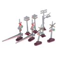 thumbnail image 1 of 2x 8 unids / set DIY modelo juguete señal señal de tráfico señal de tráfico juguetes CUTICAT Accesorio de escena de mesa de arena, 1 of 8
