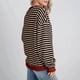 thumbnail image 3 of Women's Oversized Striped Color Blocking Long Sleeved Round Neck Sports Shirt Casual Loose Fitting Pullover Shirt Top, 3 of 3