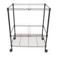 thumbnail image 2 of Ktaxon Portable 2 Tier Layer Metal Rolling Mobile File Cart 24 x 16 x 28" Black, 2 of 4