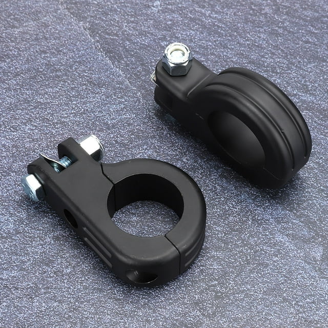 Herwey 38mm/1.5in Universal Foot Rest Footpeg Mounting P-Clamp Motorcycle Accessory
