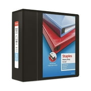 Staples Heavy Duty 5" 3-Ring View Binder Black (24699) 82612