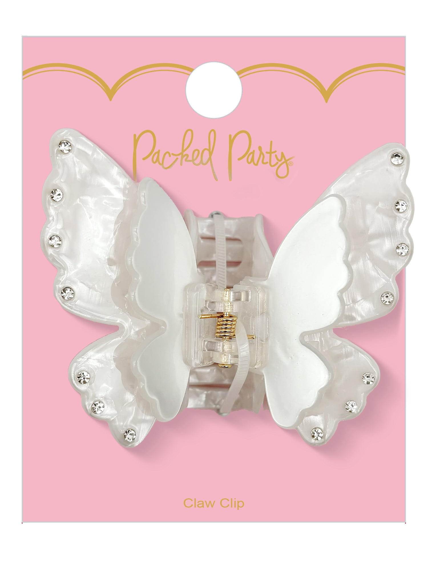 Packed Party Crystal Butterfly Claw Clip, 1 Piece