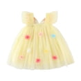 thumbnail image 3 of Hrsba Toddler Girls Dresses Sleeveless Mesh Dress with Bow and Floral Embroidery Sweet Lovely Summer Dress, 3 of 5