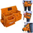 thumbnail image 3 of Portable Pouch Vintage Tool Bag Holder Storage Bag for Woodworking Carpenter Electrician, 3 of 9