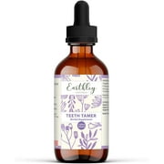 Earthley Wellness, Teeth Tamer, Natural Teething Relief, Soothes Drooling, Irritability and Pain Due to Teething or Toothaches, Pure, Organic Ingredients; Essential Oil-Free and Alcohol-Free (1 oz)