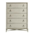 thumbnail image 3 of Mantalia Solid Wood 5-Drawer Chest with Metal Frame, Champagne, 3 of 6