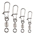 thumbnail image 2 of 50 Pcs Connecteur Pivotant à Roulettes de Pêche 2# / 4# / 6# / 8# avec Bouton-Pression Connecteur d'Hameçon et d'Appât pour Terminal et Équipement, 2 of 7