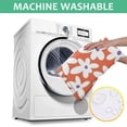 thumbnail image 6 of Orange Daisy Flower White Petals Pattern Square Tablecloth,Waterproof Square Table Cover,Wipeable Spillproof Washable Table Cover for Home Kitchen Party Decor 60"x60"(152x152cm), 6 of 6