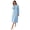 Light Blue, variant on Women Zipper Robe Long Sleeves House Coat Soft Bathrobe Sleepwear with Pockets Housecoat Loungewear
