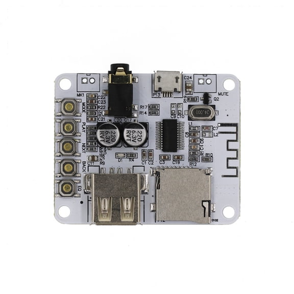 Cateissary Decodificadores Accesorios electrónicos de consumo compatibles con Bluetooth Amplificador de audio con placa receptora USB/TF Módulo Electrónica miscelánea