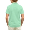 thumbnail image 4 of Boys' School Uniform Short Sleeve Polo Shirt Button Closure Moisture Wicking Performance Material, 4 of 7