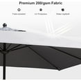 thumbnail image 7 of PURPLE LEAF 9' x 11.5' Patio Market Umbrella Outdoor Table Sun Umbrellas with Crank 8 Aluminum Sturdy Ribs for Pool Deck Backyard Beach Light Grey, 7 of 7