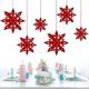 thumbnail image 4 of red Adornos de copos de nieve, copos de nieve con purpurina de plástico para invierno, interior, exterior, árbol de Navidad, decoraciones para ventana y habitación, 4 of 4