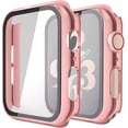 thumbnail image 1 of IBAOLEA 2 Pack Hard PC Case with Tempered Glass Screen Protector Compatible with IBAOLEA Watch Series 6 SE Series 5 Series 4 40mm, 1 Rose Pink + 1 Transparent 1 Rose Pink + 1 Transparent 40mm, 1 of 9