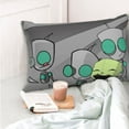 thumbnail image 6 of Show Invader Zim Gir Pillowcase Cushion Pillow Covers With Hidden Zipper Pillow Case Decor For Bed Dorm Sofa Couch Car 14"x20", 6 of 8