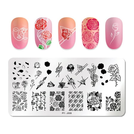 

Toyella Nail Plate Printing Template Nail Transfer Printing Tool Rectangular print Pyj008