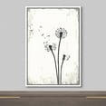 thumbnail image 3 of wall26 Framed Canvas Print Wall Art Dandelions in The Wind with Grunge Background Floral Nature Illustrations Modern Art Rustic Dramatic for Living Room, Bedroom, Office - 24"x36" White, 3 of 5