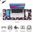 thumbnail image 5 of Long Mouse Pads for Desk,Pink Breast Cancer Desk Mats on Top Of Desks, Desk Mouse Pad Extra Large with 3mm Non-Slip Base and Stitched Edge for Gaming,Office,Work,Home 31.5x11.8in, 5 of 5