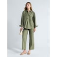 thumbnail image 2 of Free Assembly Women's and Women’s Plus Embellished Cotton Carpenter Pants, 30" Inseam, Sizes 0-28W, 2 of 5