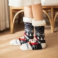 thumbnail image 3 of Christmas Socks Women Men Home Fuzzy Winter Warm Slipper Socks Novelty Xmas Tree Santa Claus New Year Party Coral Fleece Cozy Socks Decor Funny Gift, 3 of 8