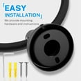 thumbnail image 4 of RUseeN Bath Towel Ring, Bathroom Hardware Accessories, Thicken 304 Stainless Steel Hand Towel Holder for Bathroom, Modern Round Towel Hanger Wall Mounted (Black, 2 Pack), 4 of 7