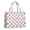 White Cow Strawberry-1, variant on Large Capacity Tote Bag,Pink Checkered Cow Pattern Handbag Fashion Luxury Tote Bag,15.7"x13"x 5.1" Inches,Laptop Compatible