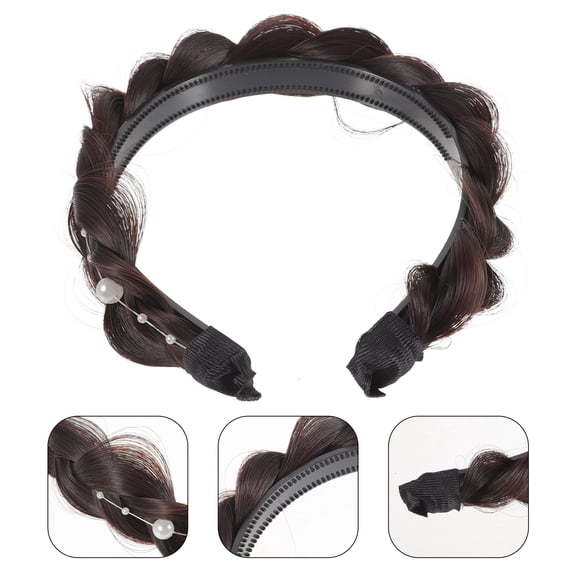 Raindrops 1Set Trendy Headbands for Women Wedding Accessory Shape Brown Color