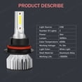 thumbnail image 2 of Light Bulbs Fit for Ford Crown Victoria 1998-2011, 9007 High Low Beam High Performance LED Headlight Bulb Combo, 6000K White Light, Pack of 2, 2 of 12