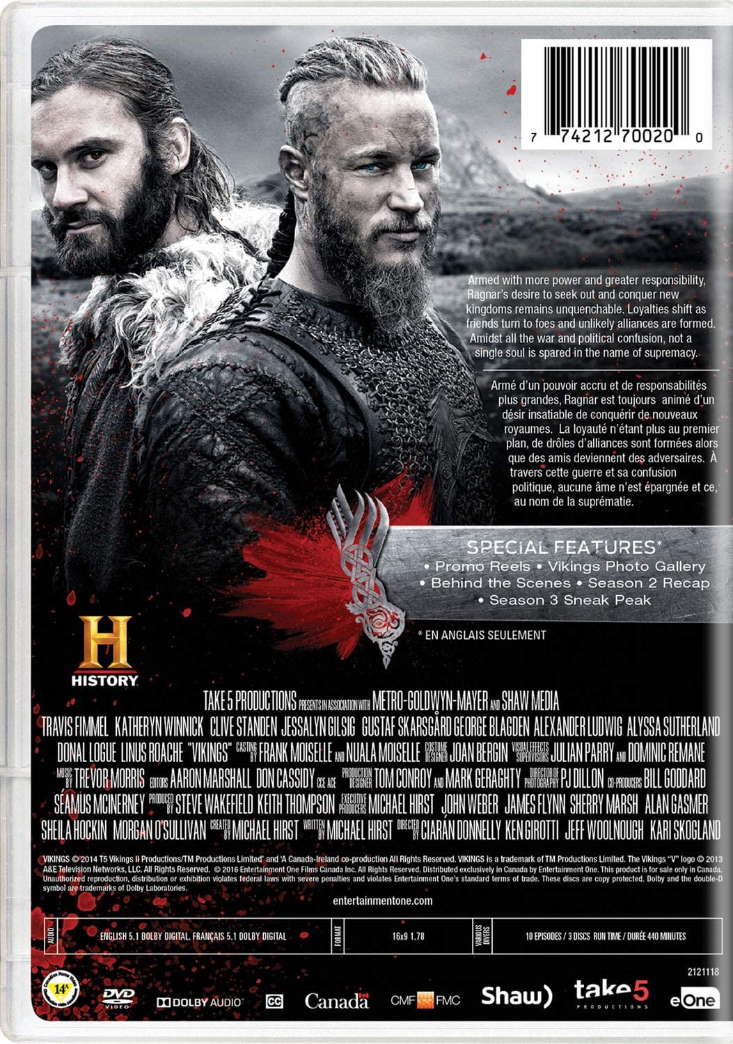 DVD Vikings - saison 2 (bilingue)