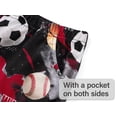 thumbnail image 6 of Beezizac Boys Summer Pajama Set, 2-Piece Sports Balls PJs‌ - Short Sleeves & Shorts Soft Sleepwear Size 10, 6 of 7