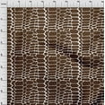 thumbnail image 3 of oneOone Cotton Poplin Brown Fabric Snake Animal Skin Craft Projects Decor Fabric Printed By The Yard 42 Inch Wide, 3 of 4