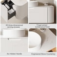 thumbnail image 3 of 36 inch Bathroom Vanity with Sink, Floating Cabinet with Ultra-Thin Ceramic Basin and Marble Top, Large Storage Drawer, Soft-Close Design, Pre-Assembled，White, 3 of 6