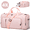 Pink, variant on 3-IN-1 Duffle Bag for Women and Men, 40L Lightweight Gym Bag for Travel with Shoe Compartment & Wet Pocket, Convertible Travel Bag and Gym Backpack Waterproof Weekender Overnight Bag for Women, Black