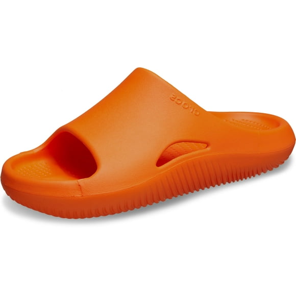 Crocs Unisex Mellow Recovery Slides Sandal Shocking Orange 12 US Women