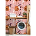 thumbnail image 4 of Boho Peel and Stick Wallpaper Halloween Ghosts Pumpkins Boo Text Pink Contact Paper 17.7in x 9.8ft Wallpaper Removable Self Adhesive Wall Paper for Girls Bedroom Nursery Cabinets, 4 of 8