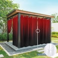 thumbnail image 6 of Outdoor Curtains for Patio Waterproof, Dark Red Black Ombre Outdoor Privacy Panels Grommet, Modern Abstract Art Striped Gradient Blackout Outside Curtains for Porch/Cabana 54"x84", 2 Panels, 6 of 8