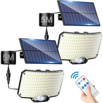 2Pack Solar Lights Outdoor PIR Motion Sensor LED Waterproof Security Garden Lamp