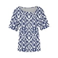 thumbnail image 3 of Usted Es Más Que una Camisa de Puntuación de Prueba, de Moda Casual Impreso Botón de Manga Corta Cuello en V para las Mujeres, 3 of 4