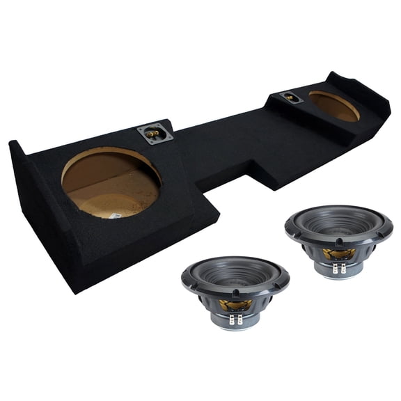 Alpine fits 14-18 Chevy Silverado Double Cab Sealed Dual 10" W10S4 Loaded Subwoofer Sub Box Enclosure 500W RMS 4 Ohm