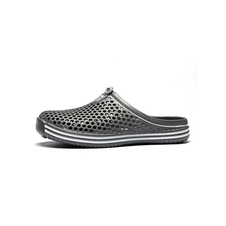 

Frontwalk Women Men Slides Backless Clogs Slip On Sandals Indoor Lightweight Slippers Unisex Closed Toe Gray 8 Men