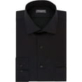 thumbnail image 3 of Van Heusen Men's Dress Shirt Regular Fit Flex Collar Stretch Solid 17.5" Neck 36"-37" Sleeve Black, 3 of 5