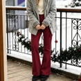 thumbnail image 2 of Auralook Women's Fleece Lined Yoga Pants with Pockets Soft High Waist Flare Leggings Winter Warm Pants, 2 of 8