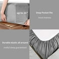 thumbnail image 5 of Bamboo Bed Sheets Set Twin Size, Gray Cooling Bamboo Bed Sheets with Deep Pocket, 3 Pieces Twin Sheet and Pillowcase Set, 5 of 7