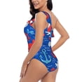 thumbnail image 4 of Honeii Nautical Animals for women's one-piece swimsuit featuring a chic one-shoulder design experience elegance and style in the water-Medium, 4 of 6