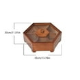 thumbnail image 2 of Wooden Nut Bowl with Lid, Divided Snack Tray for Dried Fruits, Candies & Biscuits, Large Transparent Lid, 2 of 6